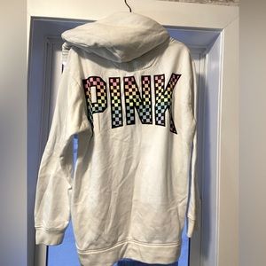 VS Pink oversized hoodie - SZ Medium - white & black Sherpa hood